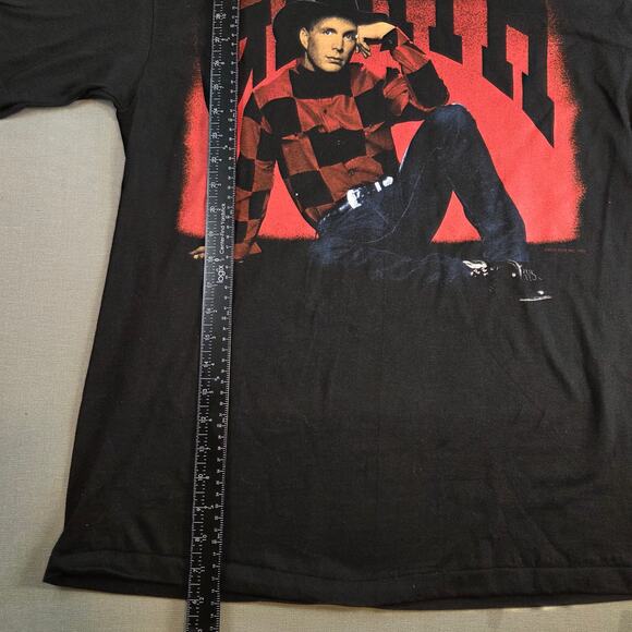Vintage 1993 Garth Brooks Tour T-Shirt Hanes Beefy-T USA Black Large - Picture 8 of 12